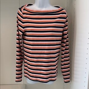 LOFT Multicolor Striped Long Sleeve Top